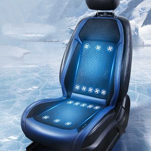 Seat Cushions 12V/24V Summer Cool Massage Cushion The Fan Blowing Cool Ventilation Sheet Cushion Car Seat Cooling Vest All Car Accessories G230519