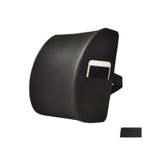 Coussins De Siège De Voiture Coussin De Soutien Lombaire Mousse À Mémoire De Taille Oreiller Dos Pour Chaise Bureau À Domicile Drop Delivery Mobiles Motos Inter Dhxfk