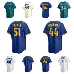 Seattle Ken Griffey Jr 44 Julio Rodriguez Custom Baseball Jerseys Jp Crawford Edgar Martinez Suzuki Ichiro Jarred Kelenic Kolten Wong