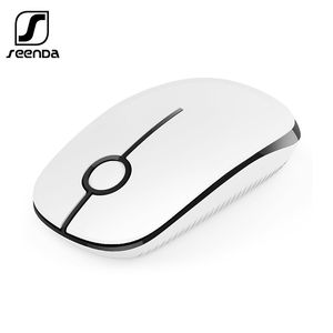 SeenDa silencieux 1600 DPI 2.4 GHz souris optique sans fil ordinateur portable ordinateur portable PC mince souris silencieuse