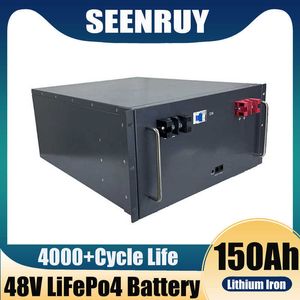 SEENRUY 48V 150AH Lifepo4 7.2kwh batterie au Lithium Bluetooth APP Lithium fer phosphate RS485 Base de Communication avec chargeur 10A
