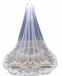 selfie Bridal Veil LG Lace Tiara Metal Peigt Peigl Wedding Acniws White Ivory Wedding Dr Matching N3O6 #