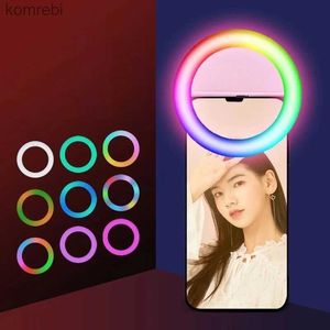 Selfie Lights Fill Ring Light Téléphone portable Lampe universelle pour selfie Objectif de téléphone portable Anneau flash portable Caméra LED Anneau lumineux Clip LightL240117