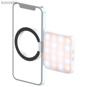 Selfie Lights Ulanzi LT010 Smartphone Magsafe Selfie Flip Light Dimmable 2700-8000K Mini lumière vidéo pour iPhone 15 14 13 12 PRO Max LivestreamL240116