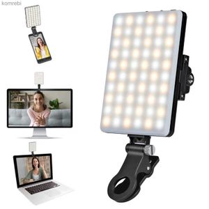 Selfie Lights Kit d'éclairage de vidéoconférence 3200k-6500K Anneau lumineux LED à clipser sur moniteur d'ordinateur portable pour appels zoom Auto-diffusion en direct StreamingL240116