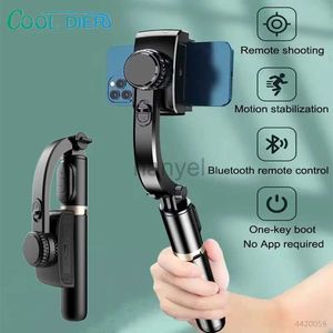 Selfie Monopods COOL DIER 2023 nouveau stabilisateur de cardan de téléphone sans fil Bluetooth selfie bâton trépied support de stabilisateur pour Smartphone en direct 24329