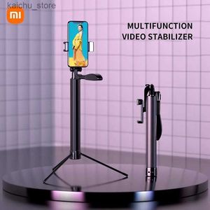 Selfie monopodes en métal Stick Stick Handheld Vidéo Tirant vidéo stabilisateur Bluetooth Remote Contrôle automatique Balance selfie Stick Y240418