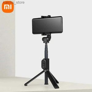 Selfie monopodes mi zoom trépied selfie bâton avec une télécommande compatible Bluetooth extensible pour iOS Android 360 rotatif Y240418