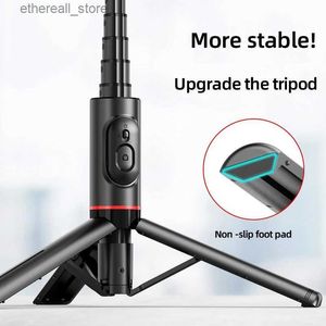 Selfie Monopods Téléphone portable Bluetooth Selfie Stick Q12 caché intégré portable et polyvalent avec trépied intégré pour la diffusion en direct Q231109