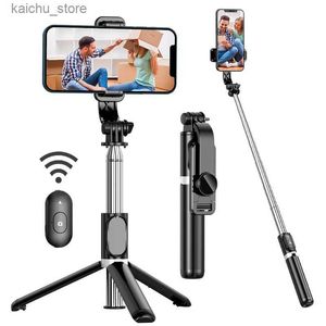 SELIE MONOPODS SELTIE Stick Trépiet Trépiet Portable Tripod Mobile Phone Stand Wireless Remote Control compatible avec iPhone et Android Y240418