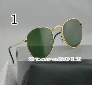 Vender gafas de sol para hombres de metal redondo para hombres Gafas de sol de gafas de solas de solas de solas de oro lentes de vidrio de 50 mm de 50 mm Excelente calidad con 5345191