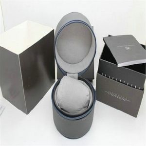 Vends Top qualité Nouvelles boîtes en cuir rondes de luxe Tag he-uer gris Coffret cadeau Montres pour hommes Boxes323i