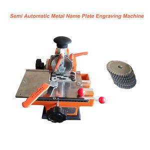 Machines semi-automatiques de gravure de plaque signalétique en métal Machine de marquage de plaque signalétique Machine de gaufrage Petit métal semi-automatique