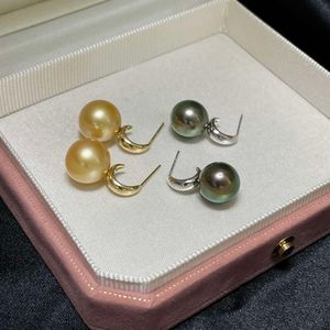 Boucle d'oreille Semi-finie, accessoires, bijoux, or jaune 14K, 11-12Mm, perle Southsea, moins Moq, Semi-monture