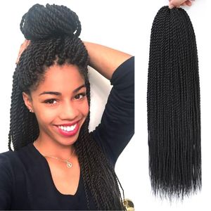 18/22 pouces Sénégalais Twist Crochet Cheveux Ombre Crochet Cheveux Pour Les Femmes Noires Pré Boucle Tresse Réglage De L'eau Chaude Extensions De Cheveux Synthétiques LS23