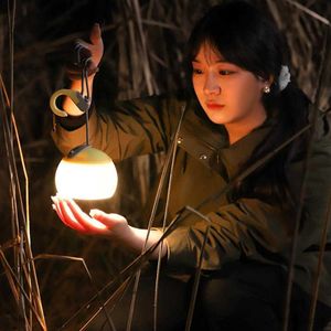 Sensor Lights Camping Lantern Usb Rechargeable Hook Night Light Battery Powered Tent Table Light For Outdoor Emergency R230606