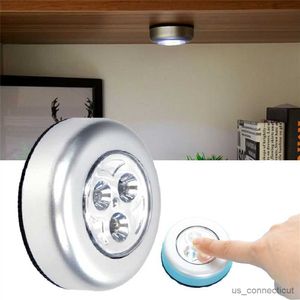 Sensor Lights LED Battery Powered Wireless Night Light Stick Tap Touch Push Security Closet Kitchen Wall Lamp Kinds Of Colors R230606