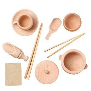 Outils de bac sensoriel Jouets Montessori pour tout-petits Ensemble de 8 cuillères et pinces en bois Jouet d'apprentissage de la motricité fine pour enfants âgés de 240321