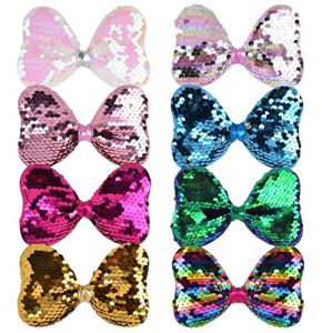 Paillettes Hair Bows Clip de cheveux en forme de coeur pour les bébés filles brillant les épingles à cheveux boutique accessoires de coiffure à la main A3027687109