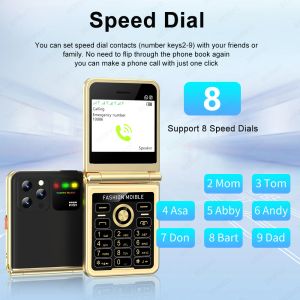 Servo P20 4 SIM Card Flip Phone Mobile Phone GSM Speed ​​Speed ​​Diad Bluetooth 2.4 '' Scran Magic Voice Plashe Lampe de poche déverrouillée Fold Phone