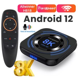 Set Top Box Transpeed Allwinner H618 Android 12 TV BOX Dual Wifi 32G64G Quad Core Cortex A53 Support 8K Video 4K BT4.0 Set top box 230826