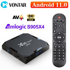 Set Top Box X96Max Plus Ultra Smart TV Box Android 11 Amlogic S905X4 4GB 64GB TVBOX AV1 8K Wifi BT X96 Max Media Player 4GB 32GB Set Top Box 230831