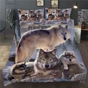 Ensembles de literie imprimée 3D Snow Wolf Animal Single Double Queen King Coup de couette Twin Twin pleine taille Lits pour enfants adulte pour enfants