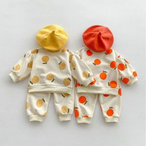 Sets 7400 Baby Clothing Set 2023 Automne New Hot Fashion Girl's Suit Pull + Pant Casual 03year Boy's Twopiece Costume.