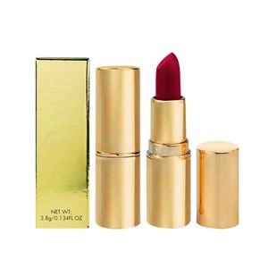 Ensembles de rouge à lèvres mat, Tube rond doré, facile à porter, marque privée, cosmétiques, maquillage pour les lèvres, 8 couleurs