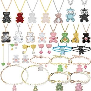 Ensembles JM nouvelle tendance Original Zircon cristal bijoux éléments collier Bracelet boucles d'oreilles fleur vie brillant Teddy femmes cadeau romantique