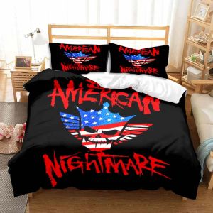 Sets New Cody Rhodes American Nightmare Liberding Ensemble de couvre-couette douce Set Set Adult Kids Bedroom Single Double King Bed Set Boy Gift