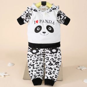 Ensembles NOUVEAU-né les vêtements pour garçons d'automne Hiver Baby Girls Vêtements Panda Sweat à capuche + Pant Costume Testume Suit Infant Tracksuis pour bébé