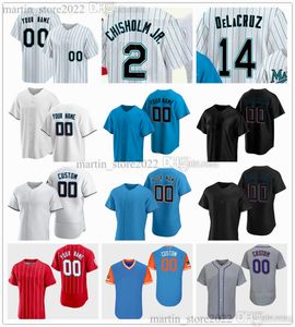 Revive Teal Uniforms 30th Anniversary Baseball Jerseys 2 Jazz Chisholm Jr. 44 Jesus Luzardo 7 Sanchez 24 Avisail Garcia 58 Jacob Stallings 12 Jorge Soler 4 Nick Fortes