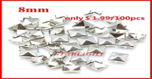 Notions de couture ou outils Grajques et pointes 8 mm Pyramide Pyramide Silver Punk Rock Rivet Rivet 1000pcslot1430989
