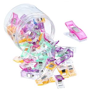 Herramientas de nociones de costura 30set / lot 100/150pcs clips Plastic SQUILTING Crafting Hergeting Knitting Safety Surtido Colores Encuadernación