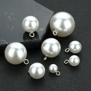 Sewing Notions Tools 50 boutons imitation perle pour la vente en gros de vêtements décoration de mode en plastique élégante et lisse utilisée pour coudre les chemises de la mariée P230523