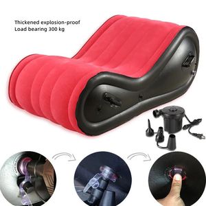 Sex Furniture Gonflable Multi-fonction Sex Canapé Flocage Meubles Lit Chaise Pliable Portable Amants Pose Stimulant Sex Toys 231216