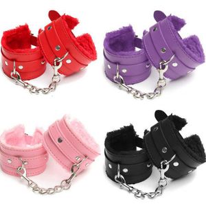 Sex Game Handcuffs PU Leather Restraints Bondage Cuffs Roleplay Costume Tools Sex toys for Couples