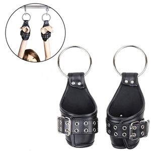 Sexe cuir cheville poignet suspension poignets retenue BDSM bondage sangle garder suspendu menottes suspendues pour produit adulte érotique 240115