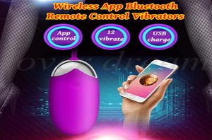 Sex-shop USB Charge Bluetooth Wireless App Remote Control Egg Vagin Masturcator Vibrator Adult Sex Toys for Woman Sex Machine Y194104913