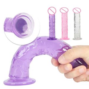 Sex toy Dildo 3 Size Translucent Soft Jelly Big Realistic Fake Dick Penis Butt Plug Toys for Woman Men Vagina Anal Massage Product