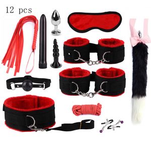 Sex toy Dildo Nylon Exotic Products For Adults Games Bondage Gear BDSM Kits Handcuffs Toys Whip Gag Tail Plug Women Accessories