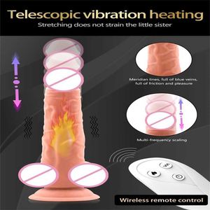 Sex Toy Dildo Wireless Remote Telescopic Rotation Realistic Vibrator Adult Toys for Woman Dick Vagina Female Masturbation