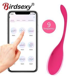 Juguete sexual Masajeador Masajeador para adultos Control de aplicación Vibradores de huevo vibrantes para mujeres Bolas de Kegel Ben Wa g Puntos Anal Mini Vibrador Hombres Femme Vaginal