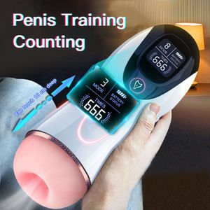 Juguete sexual masajeador automático para hombre, taza de succión, vibración, mamada, Vagina Real, pene, máquina Oral, juguetes para hombres y adultos
