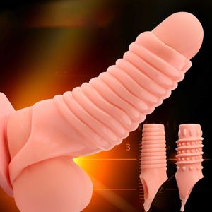 Sex Toy masseur chaud réutilisable pénis manchon gland agrandisseur prépuce anneau jouets pour hommes Couples