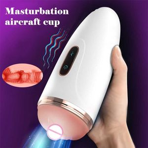 Sex toy masseur masturbateur masculin coupe d'avion rotative simule le vagin serré féminin oral gorge profonde machines anales jouets pour de bon