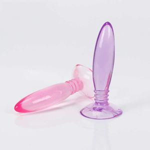 Juguete sexual masajeador Mini tapón Anal juguetes de gelatina sensación de piel Real productos para adultos trasero para principiantes