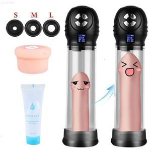 Bomba de pene masajeador de juguete sexual con vacío de pene recargable lubricante para hombres masturbadores masculinos de ampliación e