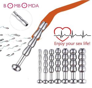 Juguete sexual masajeador sm pene masculino catéter uretral Metal estiramiento uretral dilatador de sonido juguetes eróticos para hombres Shop1382416